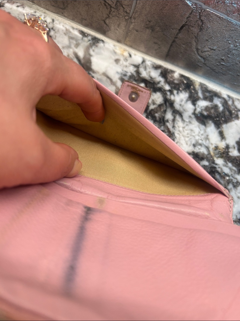 Dior Beige Canvas Continental Wallet with Pink leather Trim - Picture 14 of 16